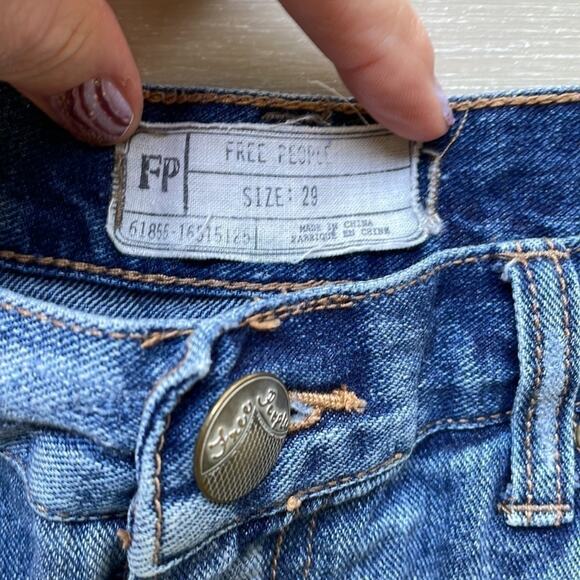 Free People embroidered cutoff coastal cowgirl denim shorts - Picture 2 of 10